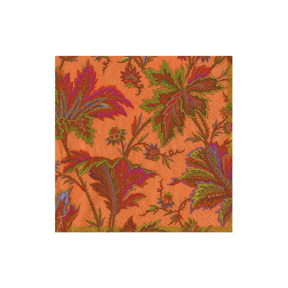 Servilleta hojas coral / 20 uds.