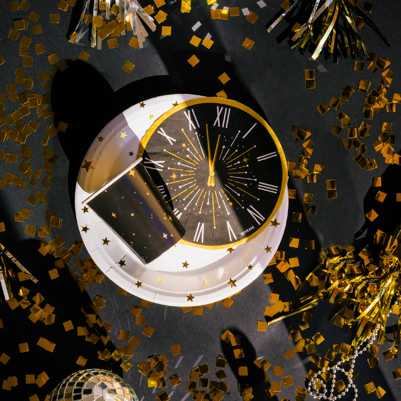 Servilletas Nochevieja Reloj / 20 uds.