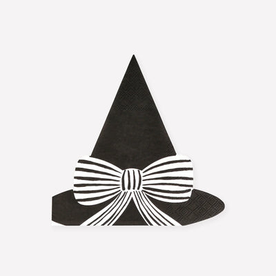 Black witch hat napkin / 16 pcs.