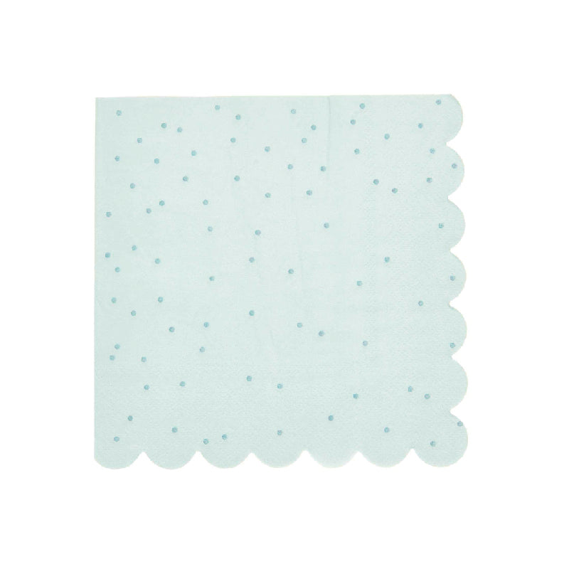 Mint napkin with mini polka dots / 20 pcs.