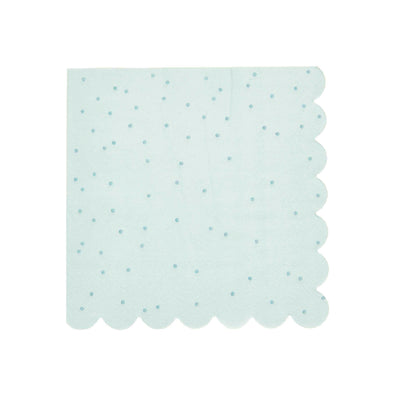 Mint napkin with mini polka dots / 20 pcs.