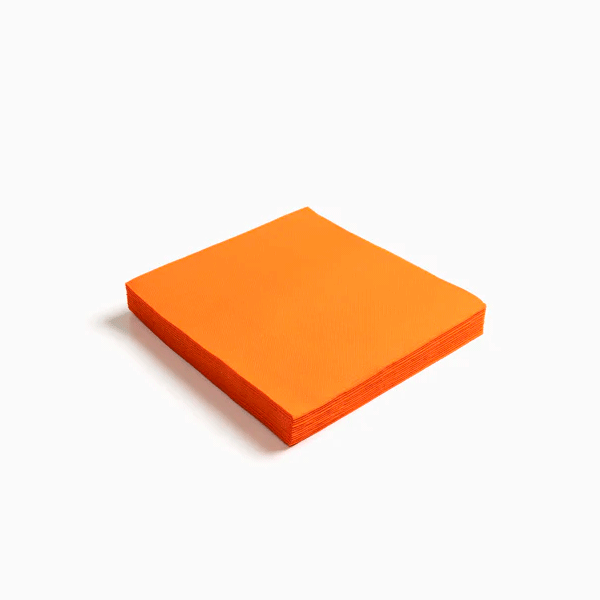 Basic orange cocktail napkins/ 50 units.