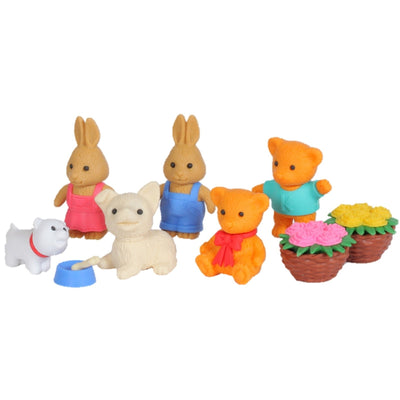 Conjunto de borrachas para animais do parque IWAKO