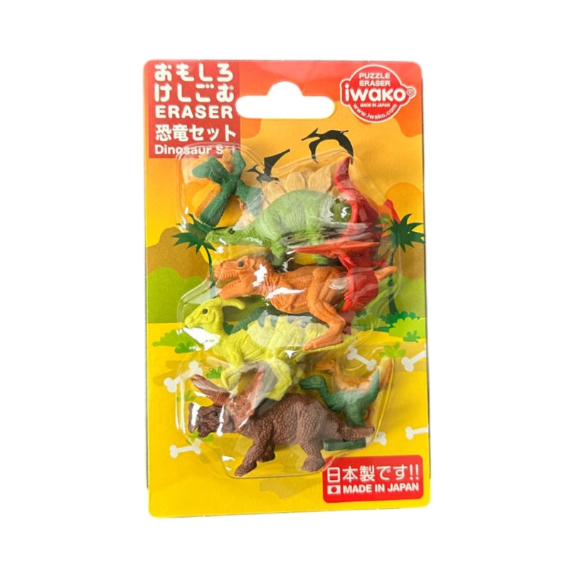 Conjunto de borrachas de dinossauro IWAKO
