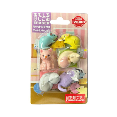 Conjunto de borracha para gatinhos e ratos IWAKO