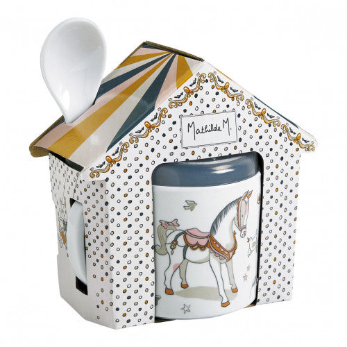 Caneca Carrossel Pequena com Alças e Colher
