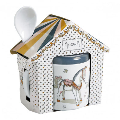 Caneca Carrossel Pequena com Alças e Colher