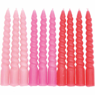 Mix velas espiral rosa