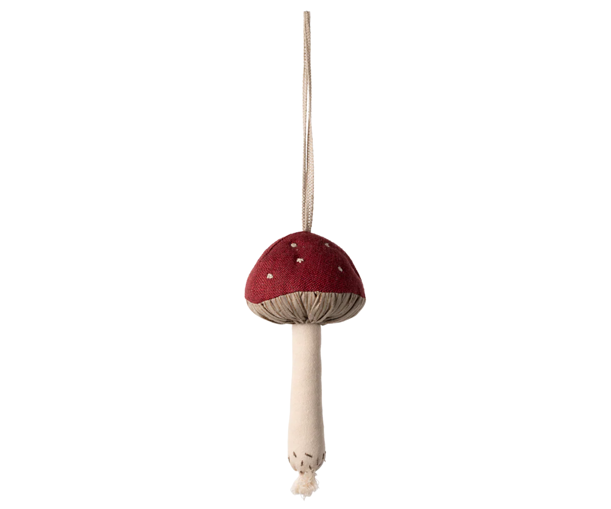 Decoração de tecido de cogumelo vermelho Maileg