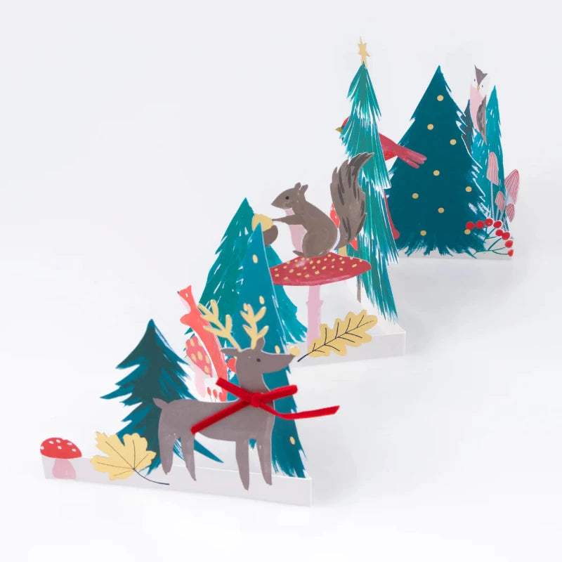 Tarjeta Navidad Winter Woodland Pop-Up