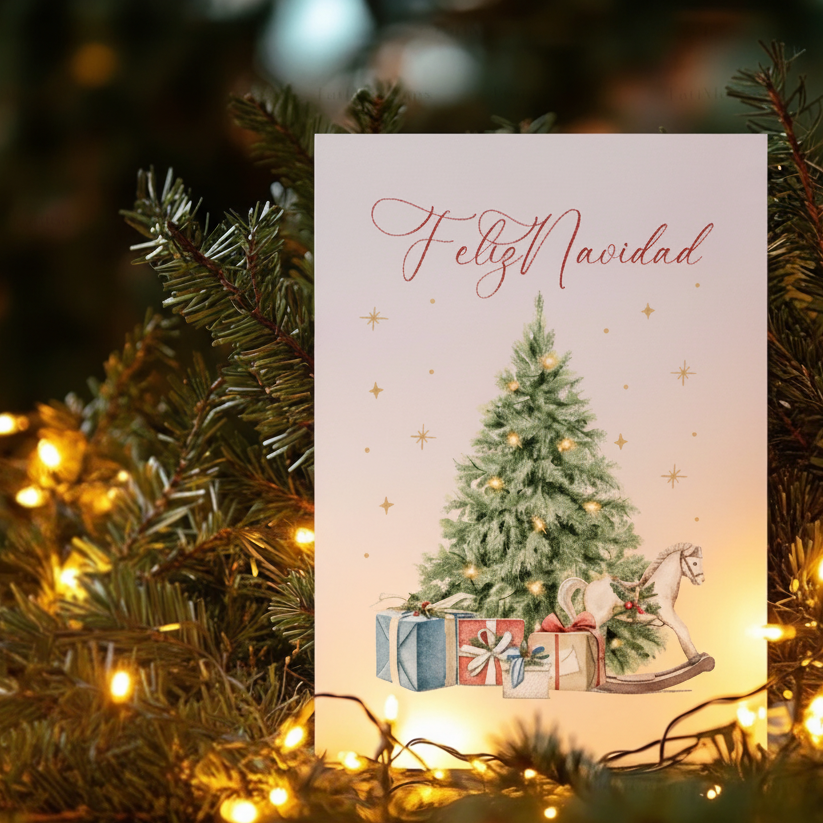 Tarjeta Navidad Feliz Navidad sin sobre