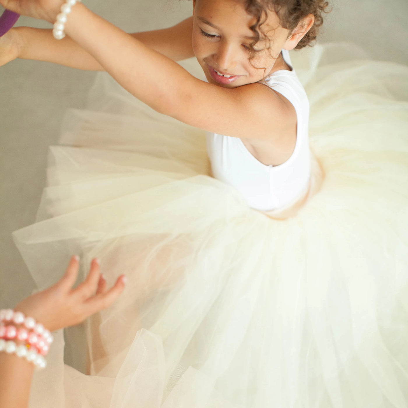 Asymmetrical Vanilla Tutu Skirt