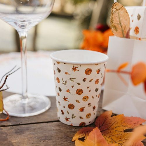 Autumn print glasses / 8 pcs.
