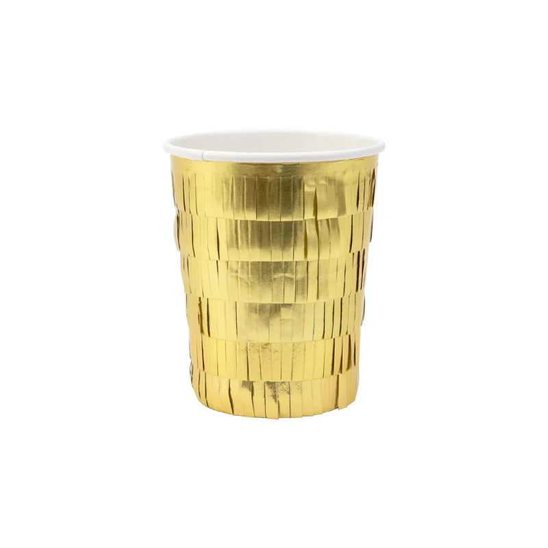 Gold fringe glass / 8 pcs.
