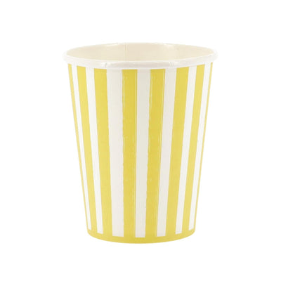 Vasos rayas amarillo
