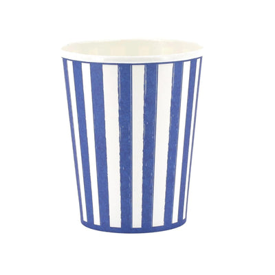 Vasos rayas azul