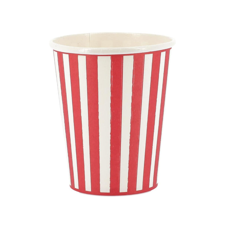 Vasos rayas rojo