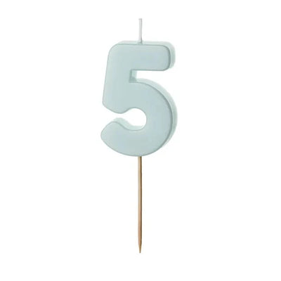 Pastel blue number candle