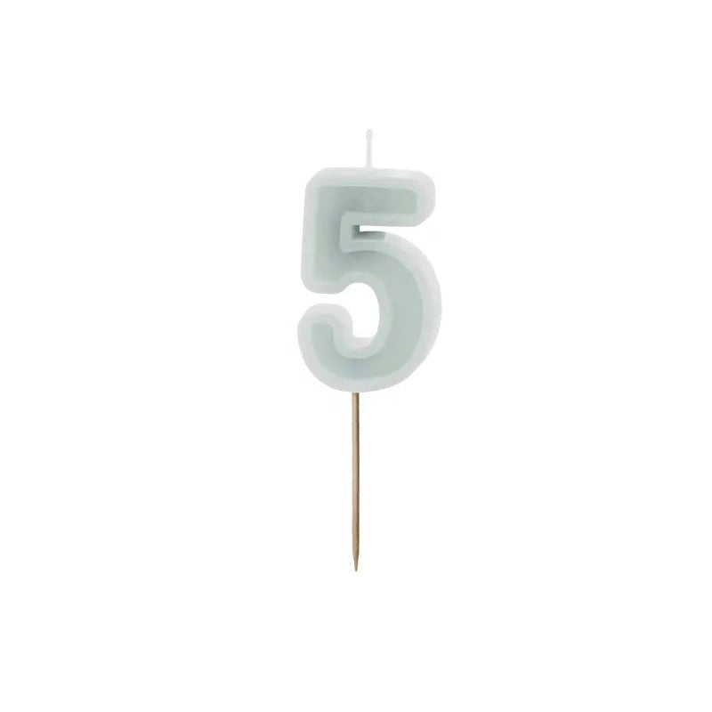 Candle number mint basic edge