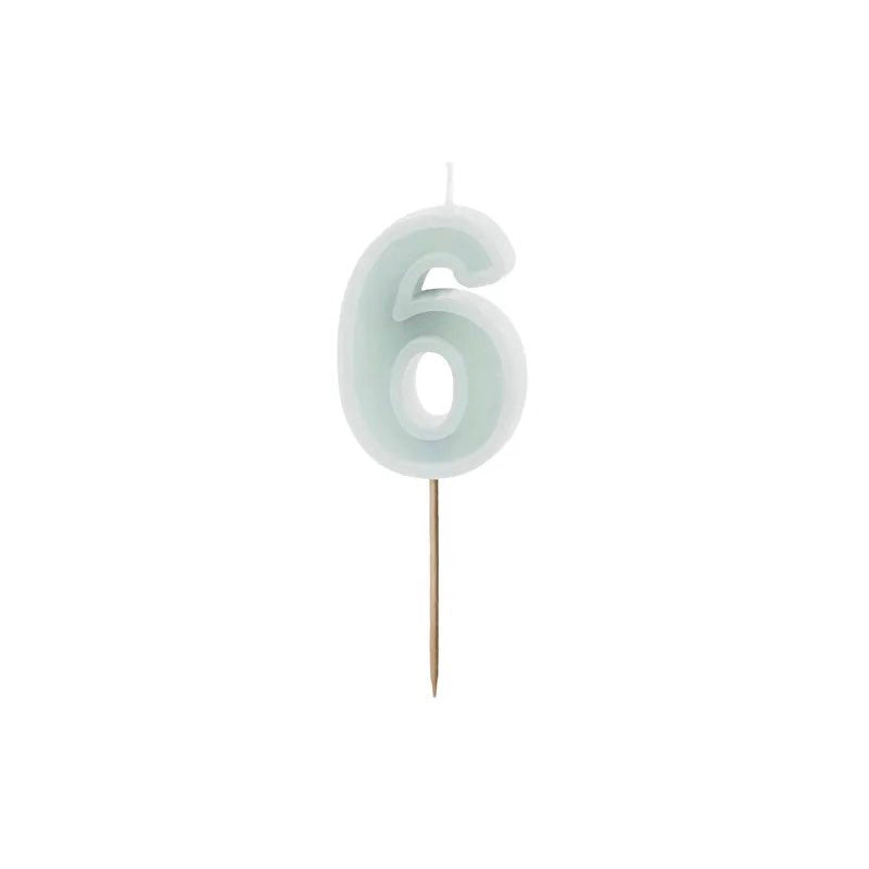 Candle number mint basic edge