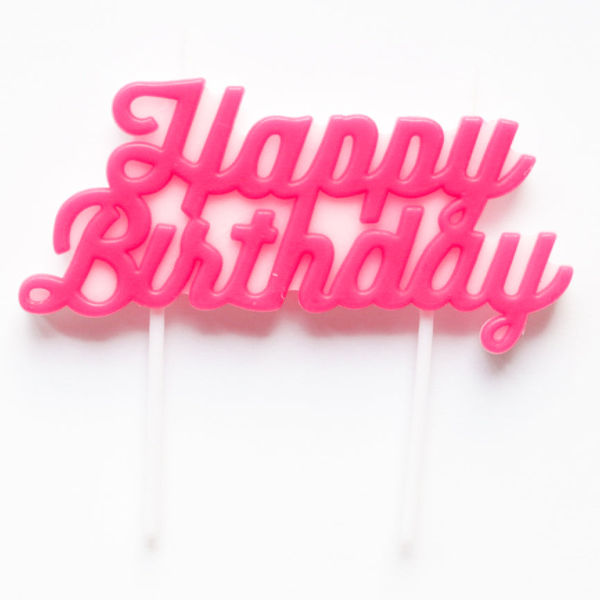 Happy Birthday candle fuchsia Neon basic