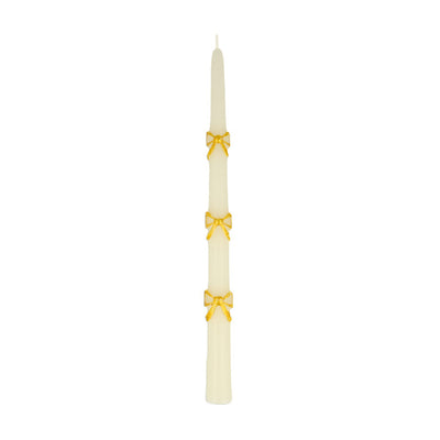 Conjunto de velas longas com arco dourado