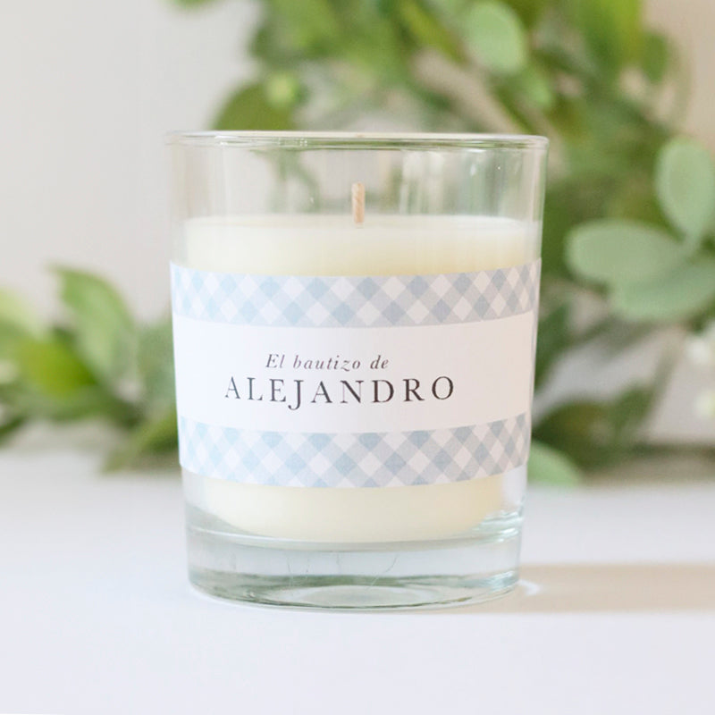 Personalized Vichy Celeste candle