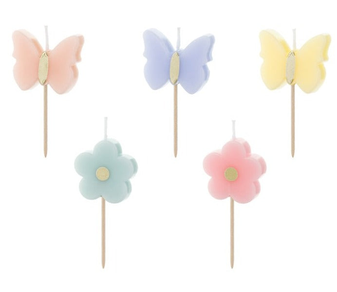 Mix butterfly candles / 5 pcs.