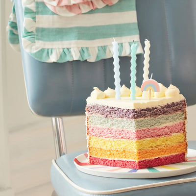 Velas arcoiris pastel