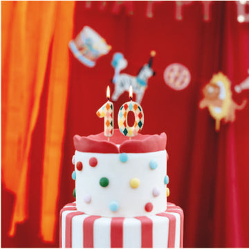 Vela número arlequín basic