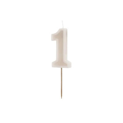 Stone number candles with basic border