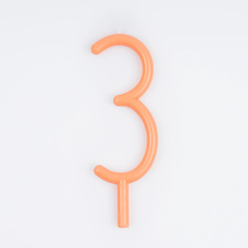 Large Slim Number Candles