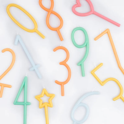 Large Slim Number Candles