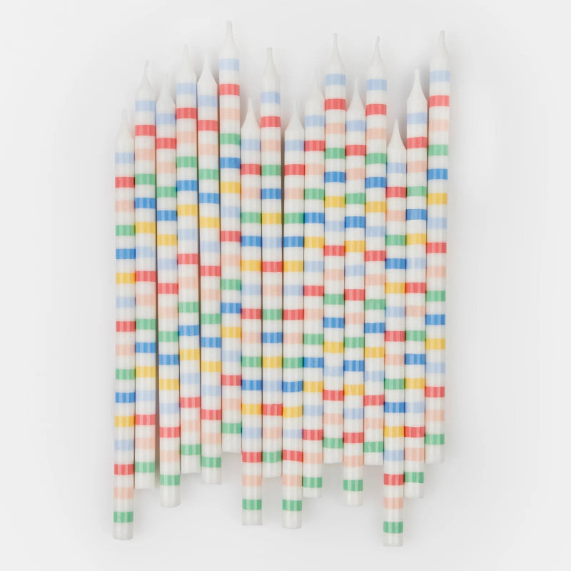 Stripes long candles / 16 units.