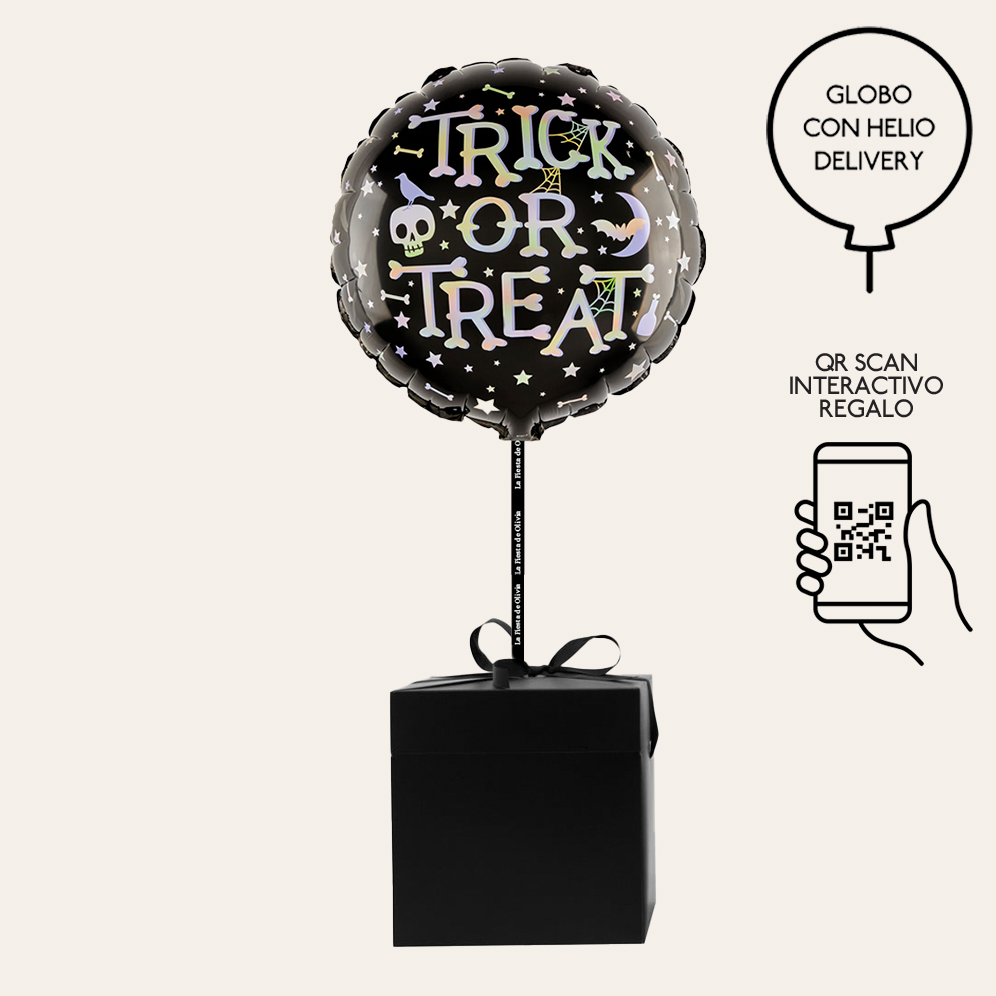 Globo Halloween Trick or Treat hinchado cinta tela Wow Box