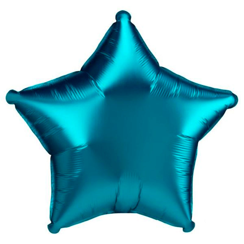 Balão Mylar estrela azul acetinado