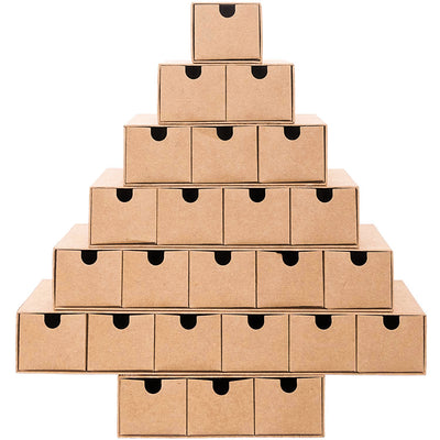 Kraft advent box tree