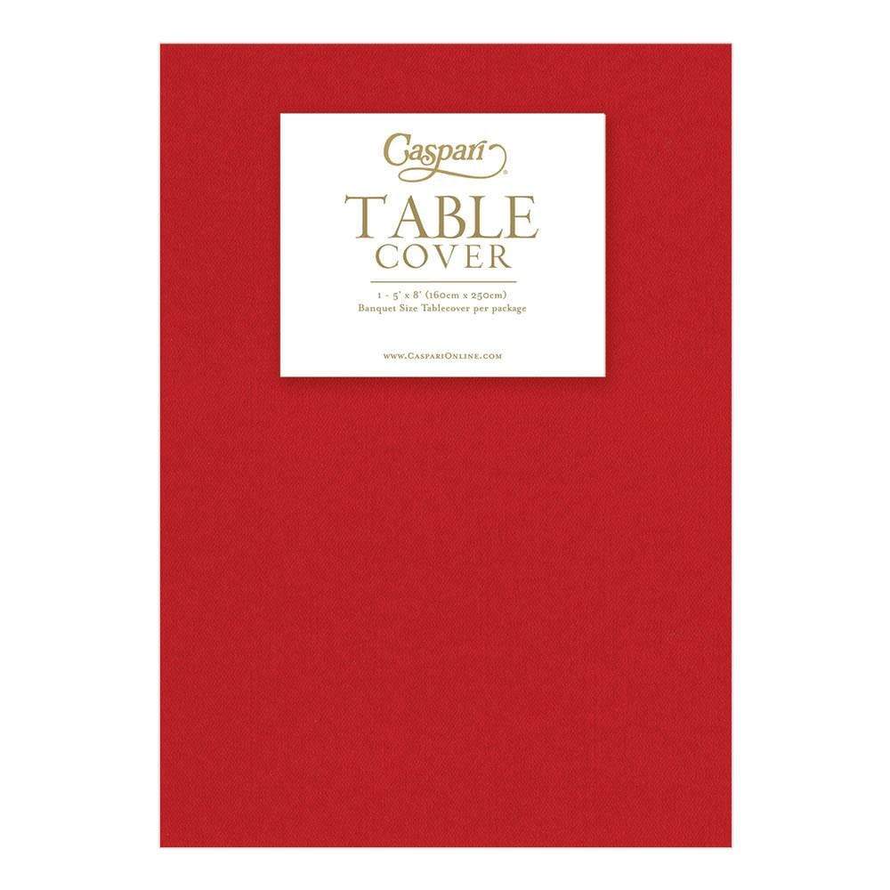 Red moiré tablecloth