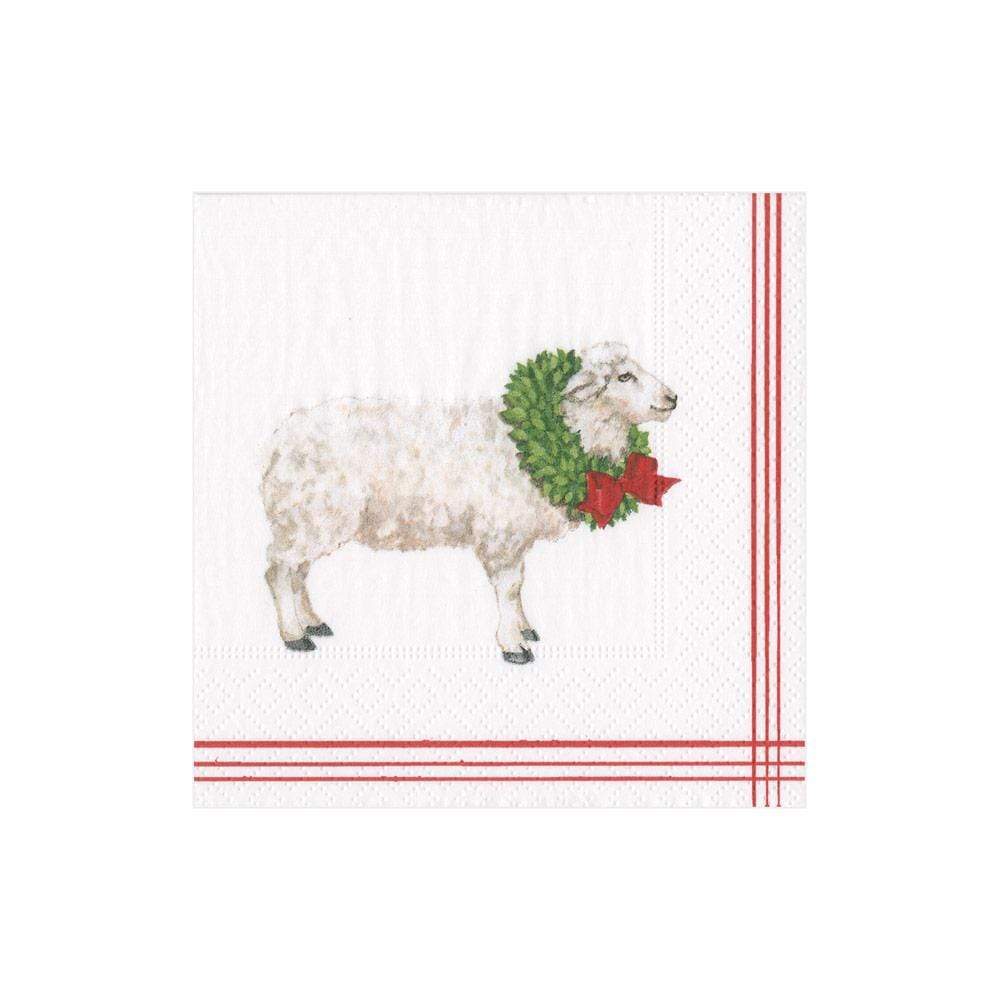 Servilleta ovejita de Navidad pequeñas / 20 uds.