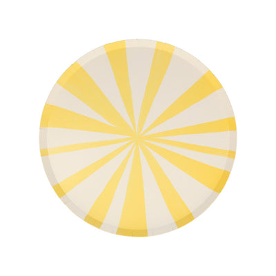 Yellow stripe plates / 8 pcs.