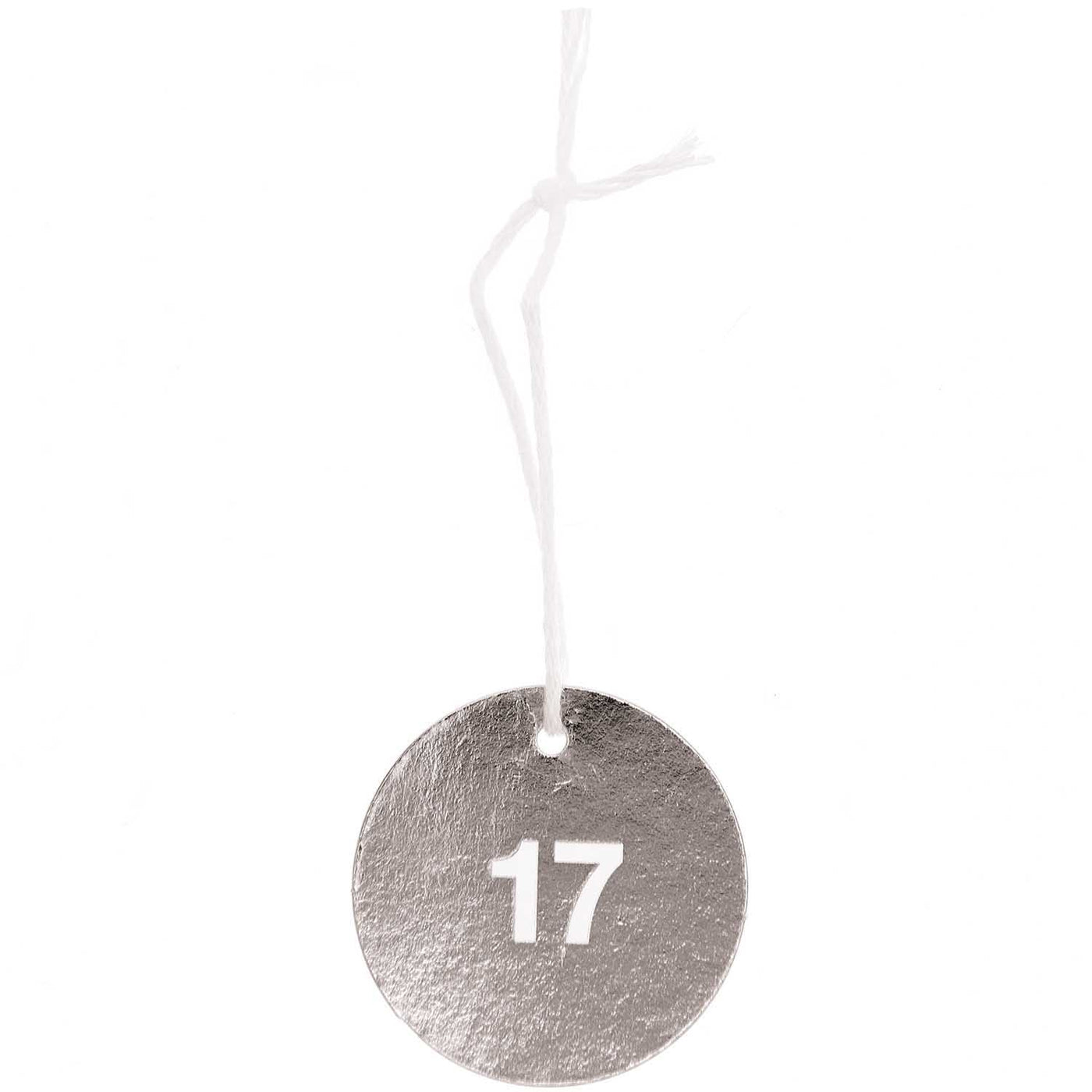 Silver labels advent calendar numbers / 24 pcs.