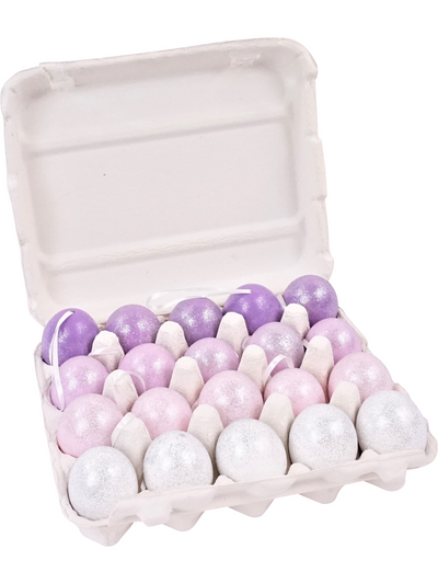 Mix box glitter hanging eggs / 20 u.