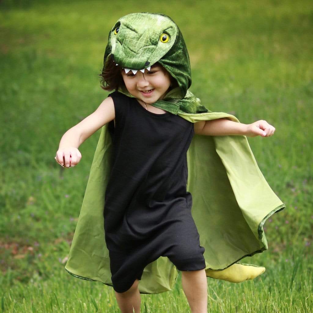 Green T-Rex dinosaur cape costume
