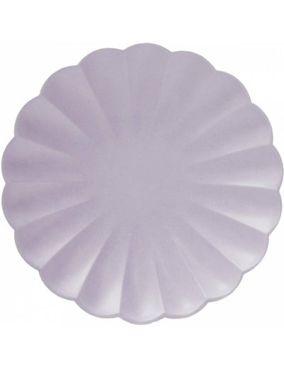 Basic eco compostable lavender scalloped plate / 8 units.