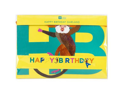 Grinalda Happy Birthday animais 