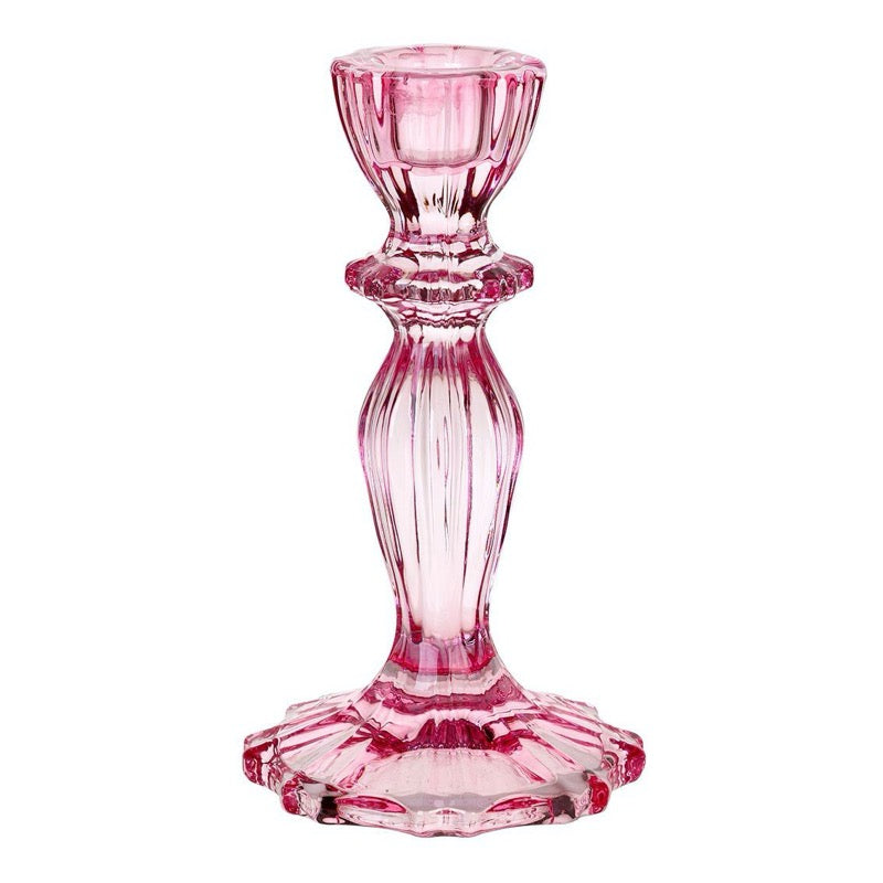 Pink carved crystal chandelier