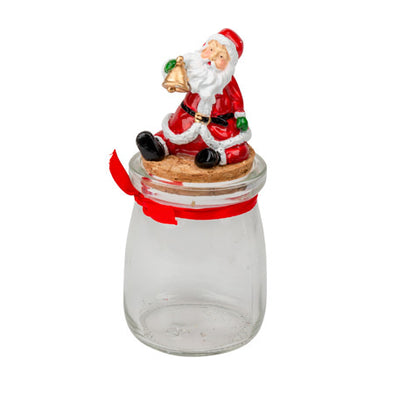 Santa Claus glass jar