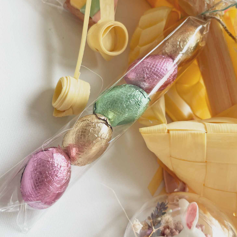 Eggs chocolate milk hanging bag