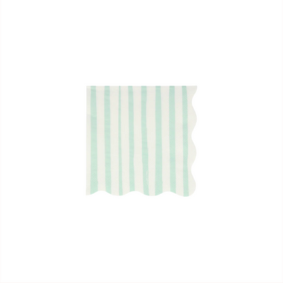 Mint striped napkin / 16 pcs.