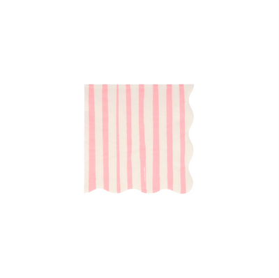 Pink striped napkin / 16 pcs.